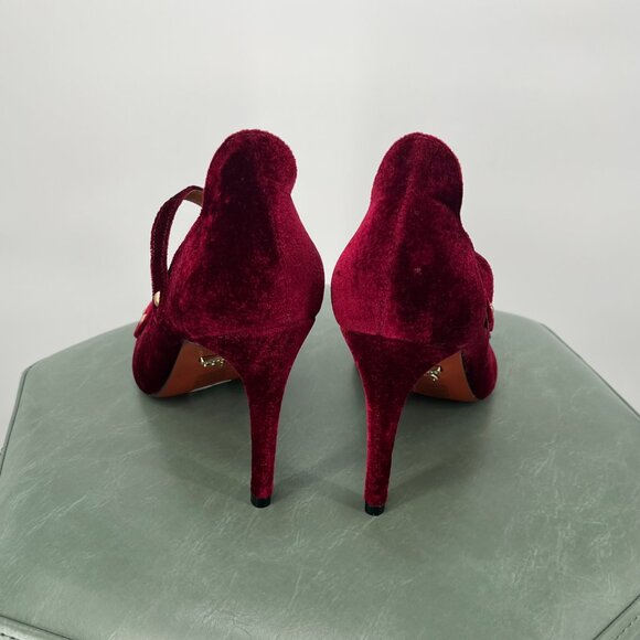 Vintage Carrano Velvet Heels made in Brazil Size 41 US 10 - Picture 8 of 8